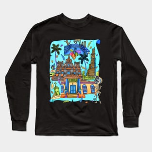 Cute Skeleton - Dia De Los Muerto - Goa Nostalgia - architecture of Goa Long Sleeve T-Shirt